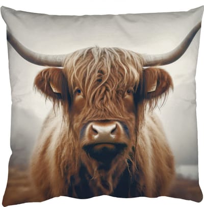 Sierkussens - Kussentjes Woonkamer - 50x50 cm - Schotse hooglander - Hoorns - Landschap