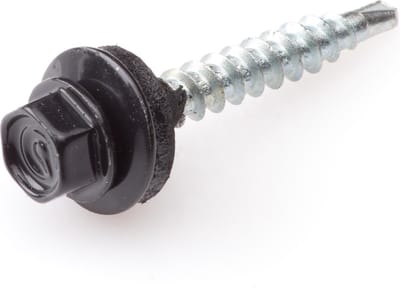 Dak & Gevel - Profielplaatschroef - 4,9 x 35mm - Verzinkt - Voldraad - Zwart (50 stuks)