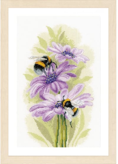 Lanarte Borduurpakket - Borduurset - Borduurpakket volwassenen - Telpakket kit - 22 x 33cm - Dansende bijen - PN-0190652