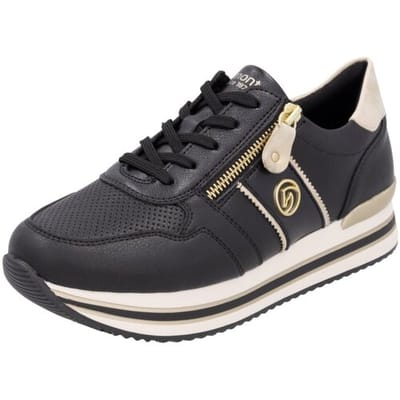Remonte D1327 03 Dames Sneakers - Zwart - 38