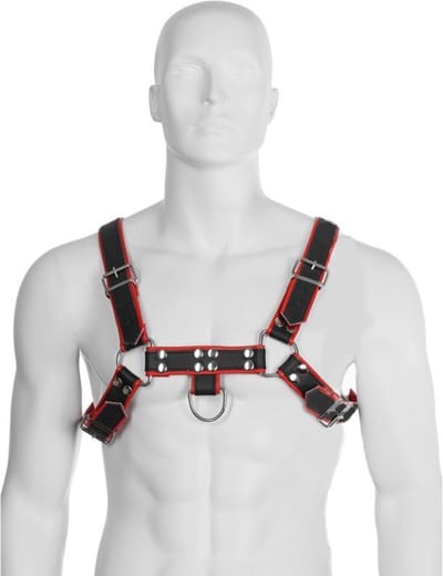 Leather Body - Chain Harnas Iii Black / Red