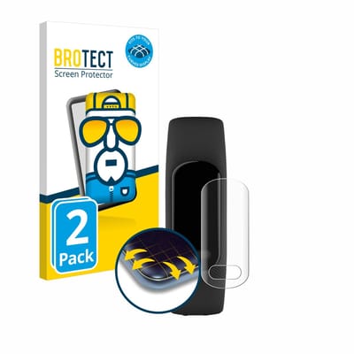 BROTECT - Screenprotector voor Garmin Vivosmart 5 - Folie Beschermfolie transparant volledig dekking - 2 Stuks