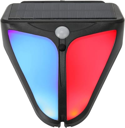 Zonne Energie Bewegingssensor Alarmlicht IP65 met 129DB Sirene voor Buitenbeveiliging