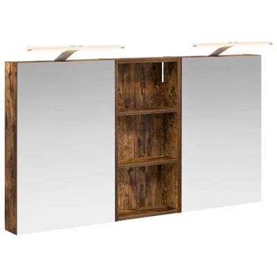 vidaXL - Badkamerkast - set - 3 - st - 110 - x - 10,5 - x - 60,5 - cm - Bewerkt - hout