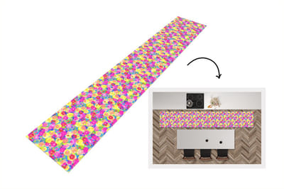 Keukenloper - Loper keuken - Bloesem - Zomer - Regenboog - Bloem - Design - 300x50 cm - Keukenloper vinyl