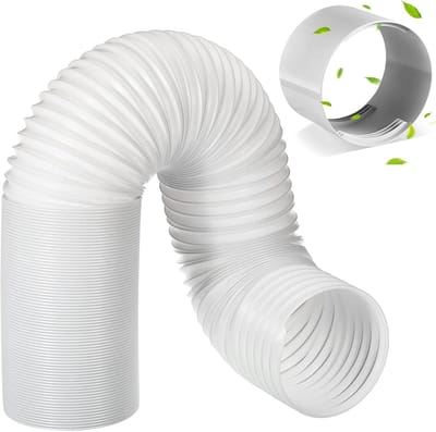 Afvoerslang met adapter - 150 mm x 1.5 m afvoerslang en accessoireset - flexibele pijp - luchtpijp - ventilatieslang - gebruikt voor airconditioning - wasdroger - afzuigkap