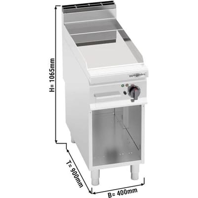 GGM Gastro Elektro Bratplatte - 5,7 kW - Glatt - mit glänzendem Finish Zilver