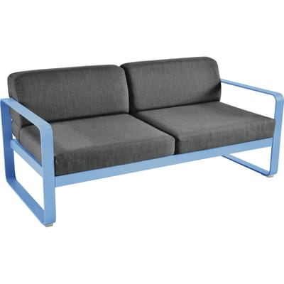 Fermob BELLEVIE 2-zitsbank - E1 Maya blauw - A3 grafietgrijs