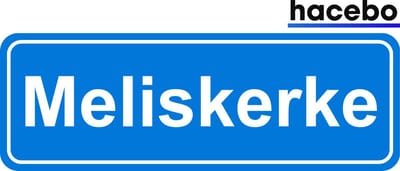 Hacebo - Plaatsnaam Sticker - 29x10 CM - Meliskerke sticker - Verkeersborden sticker - grappige cadeaus - Meliskerke