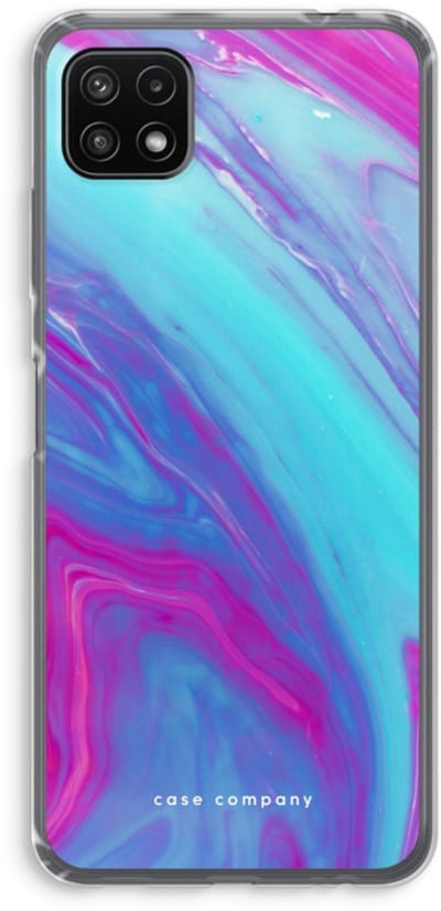 Case Company® - Hoesje geschikt voor Samsung Galaxy A22 5G hoesje - Zweverige regenboog - Soft Cover Telefoonhoesje - Bescherming aan alle Kanten en Schermrand