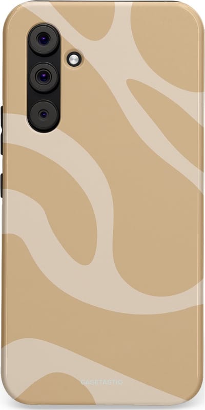 Casetastic hoesje geschikt voor Samsung Galaxy A54 (2023) 5G - Dubbellaagse bescherming - Aesthetic Beige Wave Clean Girl - Fashion Case - Beige