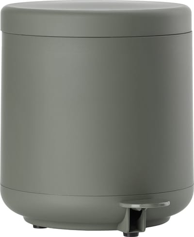 Zone Denmark Ume Pedaalemmer - Prullenbak Badkamer Softclose - Afvalemmer Klein - Toilet & Badkamer Accessoires - Kunststof - 4 liter - 22 x 19,5 cm - Olive Green (groen)