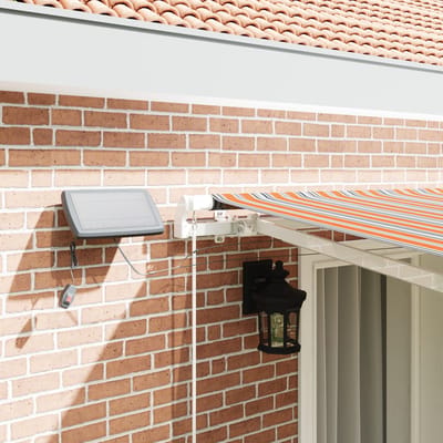 vidaXL - Uitschuifbare - luifel - Meerkleurig - 400 - × - 300 - cm - Stof - en - Aluminium