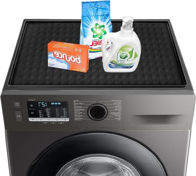 Wasmachine Droger Mat - Apparaat Beschermer - Apparaten Beschermen - Antislip Waterdicht - 60 x 50 cm - Zwart