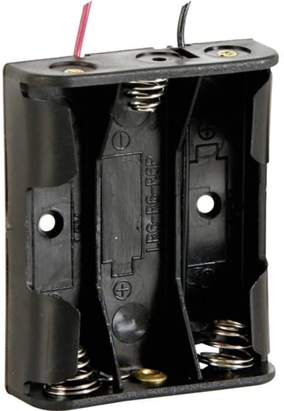 Batterijhouder - AA Houder - Apparaten Voeden - Voor 3 Batterijen - 5.8 x 4.8 cm
