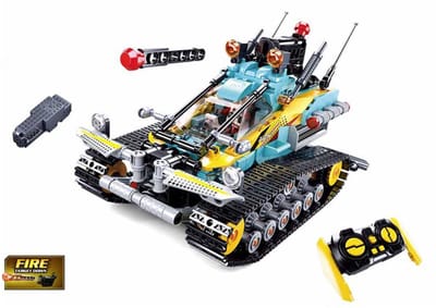 Sluban PowerBricks Scorpion Scout RC terreinwagen bouwspeelgoed en RC voertuig kinderen vanaf 8 jaar – constructiespeelgoed – bouwdoos met 530 bouwstenen – M38-B1021