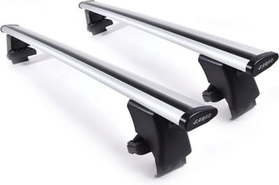 Dakdragers geschikt voor de Fiat Cinquecento 1991 t/m 1998 glad dak - Aluminium - Hoog laadvermogen 100kg - Wingbar - Zilver - Merk Farad