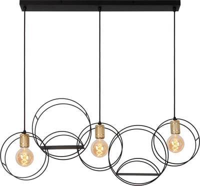 Lucide CIRCLE - Hanglamp - 3xE27 - Zwart