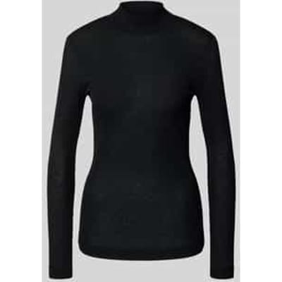 Shirt met lange mouwen van viscosemix met opstaande kraag