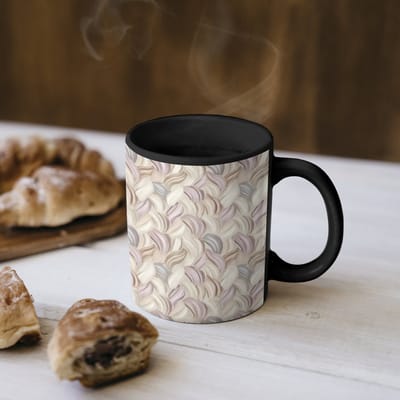 Magische Mok - Foto op Warmte Mokken - Koffiemok - Abstract - Golvend - Pastel - Magic Mok - Beker - 350 ML - Theemok