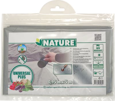 Nature - Kweekfolie universeel - 0,95 x 5m - Zilver - uv-bestendig - groeifolie