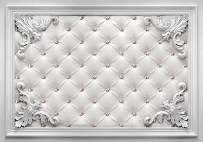 Fotobehangkoning - Behang - Vliesbehang - Fotobehang Gewatteerd Leer - Hotel Chique - Quilted Leather - 150 x 105 cm