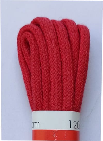 Ronilux Veter - Rood - Rond - Koord Veters - Lengte 120 cm - Dikte 3,5 mm - Schoenveter