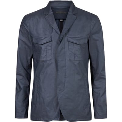 John Varvatos Slim Fit Concealed Placket Jacket With P Night Sky Maat: 46 | Lichte Jassen Outlet | Heren | Blauw