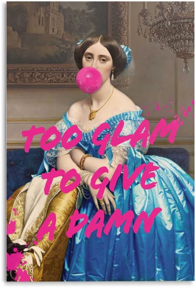 Glasschilderij Too glam to give a damn - 116 x 78 - Glas - REINDERS