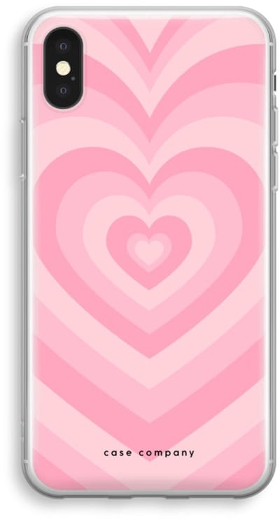 Case Company® - Hoesje geschikt voor iPhone XS hoesje - Hart Roos - Soft Cover Telefoonhoesje - Bescherming aan alle Kanten en Schermrand