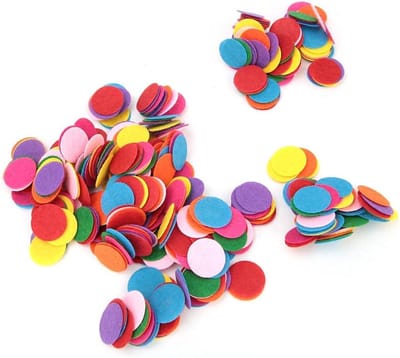 Vilt Cirkels - Ronde Stickers Vormen - Feest Decoraties - Grote Hoeveelheid Diversiteit - 2.5cm 500 Stuks - Veelkleurig