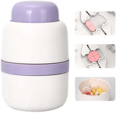 Dailygoods- Tablettenopener Voedselveilig - Pillensnijder - Draagbare Medicijndoos - Compact - Precisie Snede - Multifunctioneel Gebruik - Pillsnijder
