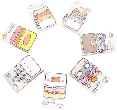 ZEYNOMAX - 7 Pads Plaknotities - Cartoon Zelfklevende Notities - Multifunctioneel en Schattig - 315 Vellen - Perfect voor Thuis en School