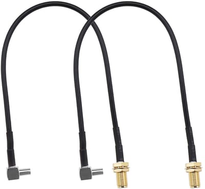 Allecto - Antenne Adapter naar Ts9 - Coaxiale Verlengkabel - Zwart