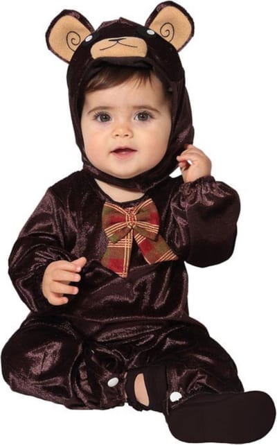 Atosa Verkleed set voor peuters - beertje/teddybeer - bruin - 2-delig - carnaval dieren verkleedkleding 12-24 mnd
