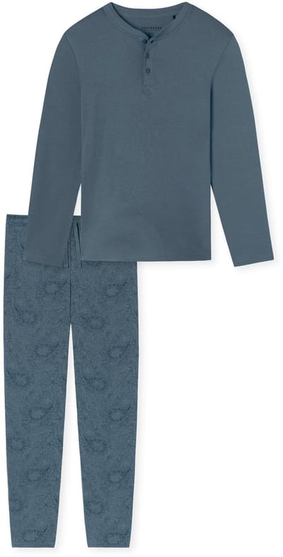 Schiesser – Fine Interlock – Pyjama – 182027 – Jeans Blue – Maat L