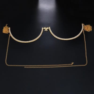 Collier de soutien-gorge à double pendentif en forme de cœur avec chaîne et strass, bijoux pour le corps, haut tendance, cadeau pour la plage, bikini, maillot de bain pour femmes black