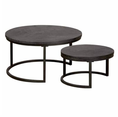 Tower Living - Viola salontafel set rond vanaf 55 cm - zwart