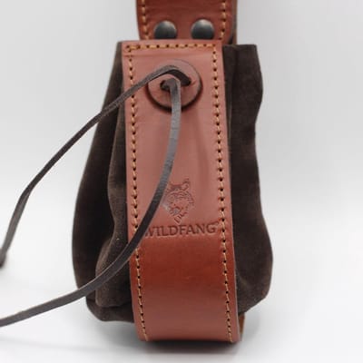 Traktatiezak Leer - Hondensnack Tas Voertas - Hondentraining Wandelen - Handsfree Toegang Riemlus - 10 x 4 x 12 cm