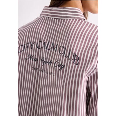 Blouse met strepen en rugprint