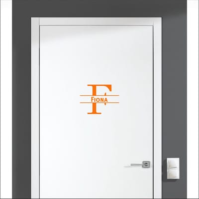 Deursticker Met Naam -  Fiona - Oranje
