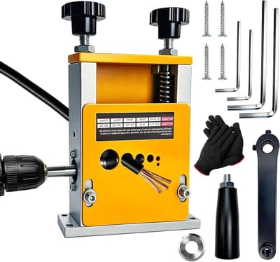 Kabelstripmachine - Draadstripper - Koper Recyclen - 6 Kanalen 5 Messen - 3-17 mm - Geel