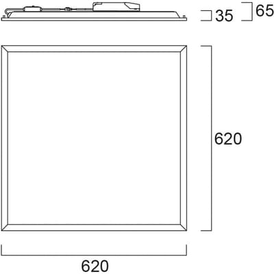 Sylvania LED-inbouwpaneel START, wit, 62 x 62 cm, DALI, CCT, 33 W, UGR19