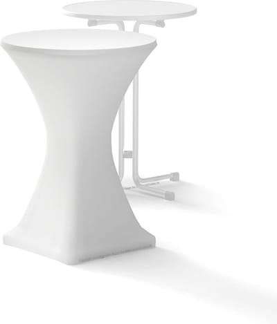Statafelhoes - Bar Tafel - Evenement Decoratie - Hotel Kwaliteit - 80 cm - Wit