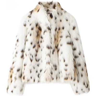Dames Mode Effen Kleur Verborgen Knopen Bont Effect Jas Vintage Casual Temperament Dames Chic Dame Bontjas S white