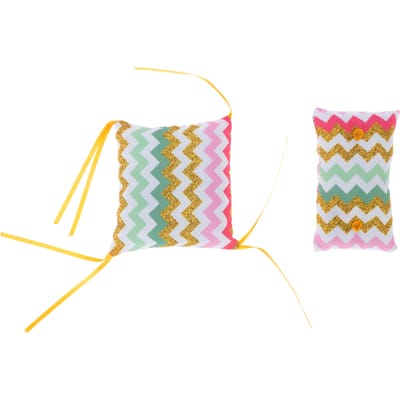 TIAKI kattenkruid kussen Zig Zag set van 2 voor katten