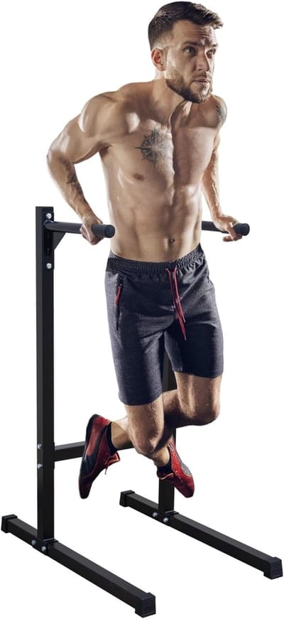 Dip Station - Krachttraining Station - Thuis Fitness - 227 kg Capaciteit - 102x64x137 cm - Zwart