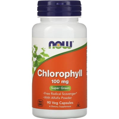 Now Foods Chlorophyll 100mg (90 caps) Unflavoured - Vitaminen, mineralen & gezondheid - Kruiden