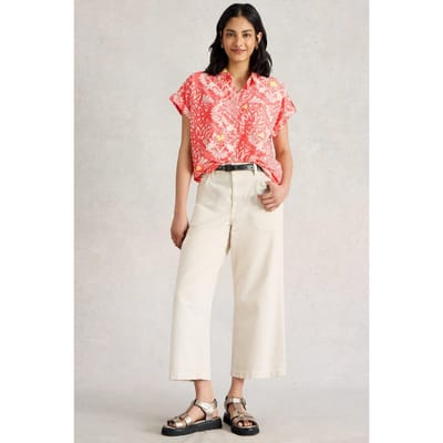 White Stuff Ellie Organic Cotton Shirt Pink Print Taglia: 10 | Magliette intime Outlet | Donna | Rosa