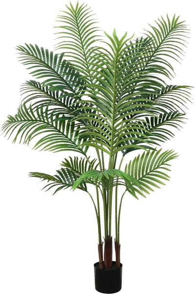 Hoge Kunstmatige Areca Palmplant in Pot - Zijden Decoratieve Binnenplant voor Woonkamer en Kantoor